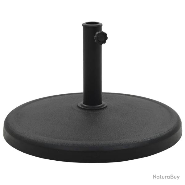Socle rond de parasol Polyr�sine 19 kg Noir