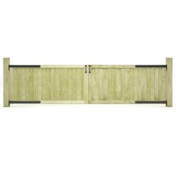 Portillons de 2 pcs Bois de pin impr&eacute;gn&eacute; 300x75 cm