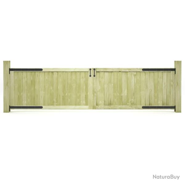 Portillons de 2 pcs Bois de pin impr�gn� 300x75 cm
