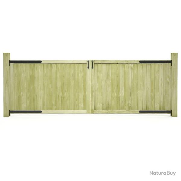Portillons de 2 pcs Bois de pin impr�gn� 300x100 cm
