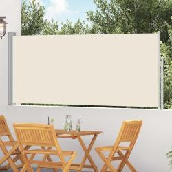 Auvent lat&eacute;ral r&eacute;tractable 120 x 300 cm Blanc cass&eacute;