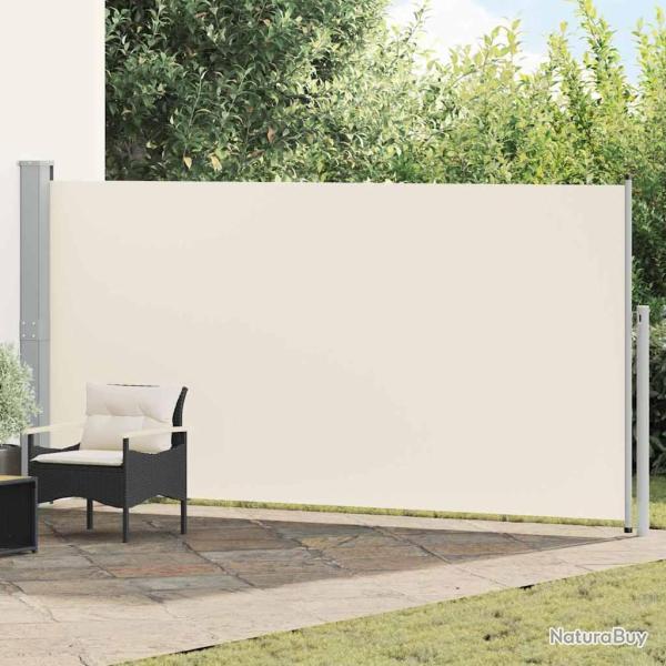 Auvent lat�ral r�tractable 160 x 500 cm Cr�me