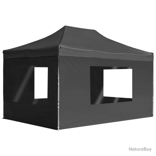 Tente de r�ception pliable � parois Aluminium 4,5x3m Anthracite