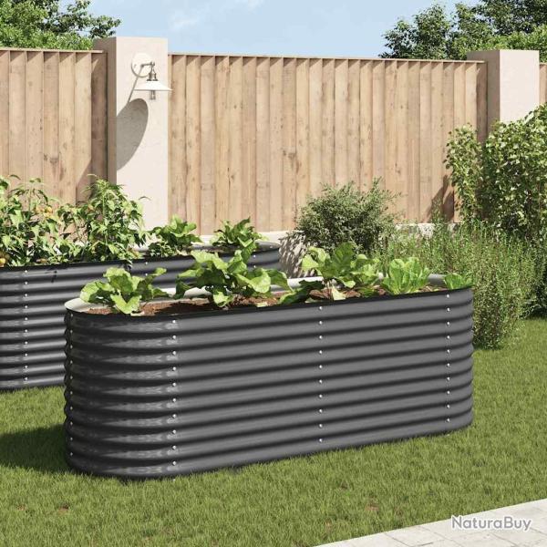 Lit sur�lev� de 240x80x81 cm Acier galvanis� Gris