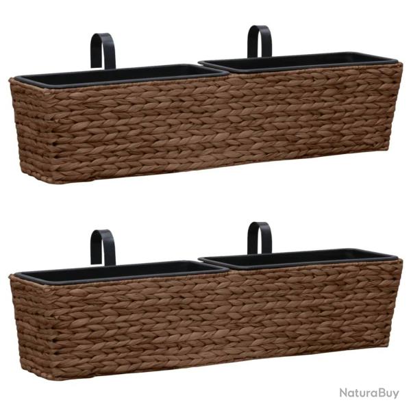 Pots de fleurs 2 pcs jacinthe d'eau marron