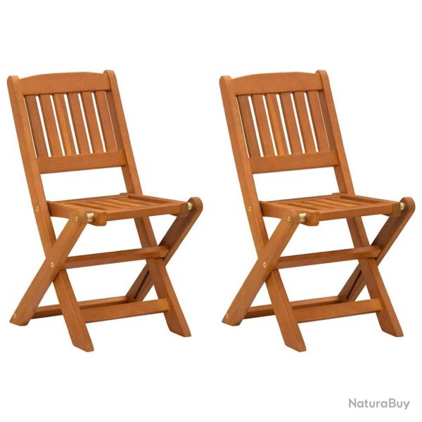 Chaises � manger pour enfants lot de 2 Bois d'eucalyptus