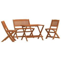 Ensemble &agrave; manger d'ext&eacute;rieur, 4 pi&egrave;ces, pour enfants, en eucalyptus, pour le jardin