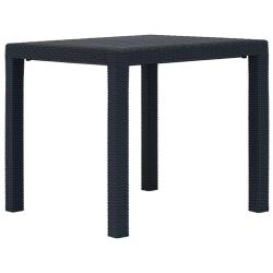 Table de Anthracite 79x79x72cm Plastique Aspect de rotin