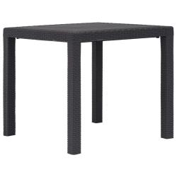 Table de Marron 79x79x72 cm Plastique Aspect de rotin