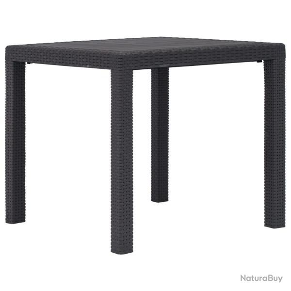 Table de Marron 79x79x72 cm Plastique Aspect de rotin