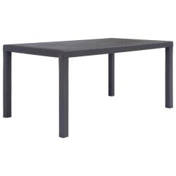Table de Marron 150x90x72 cm Plastique Aspect de rotin