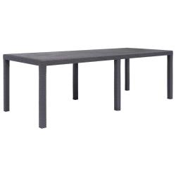 Table de Marron 220x90x72 cm Plastique Aspect de rotin