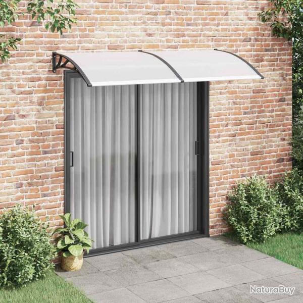 Auvent de porte Noir 200 x 100 cm PC