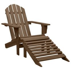 Chaise de avec pouf Bois Marron