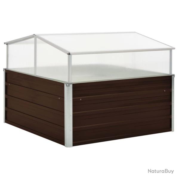 Serre Marron 100 x 100 x 85 cm Acier galvanis�