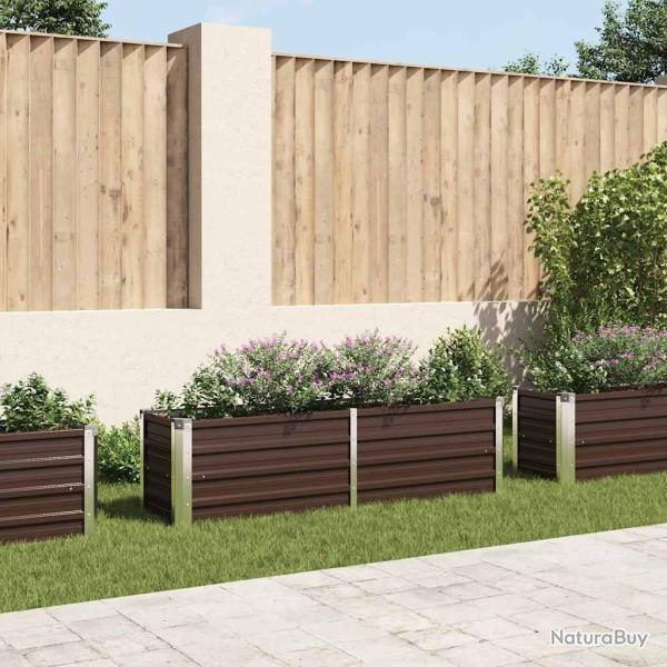 Lit sur�lev� de Marron 160x40x45 cm Acier galvanis�