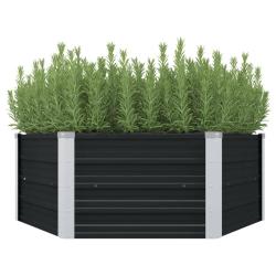Jardini&egrave;re sur&eacute;lev&eacute;e Anthracite 129x129x45 cm Acier galvanis&eacute;