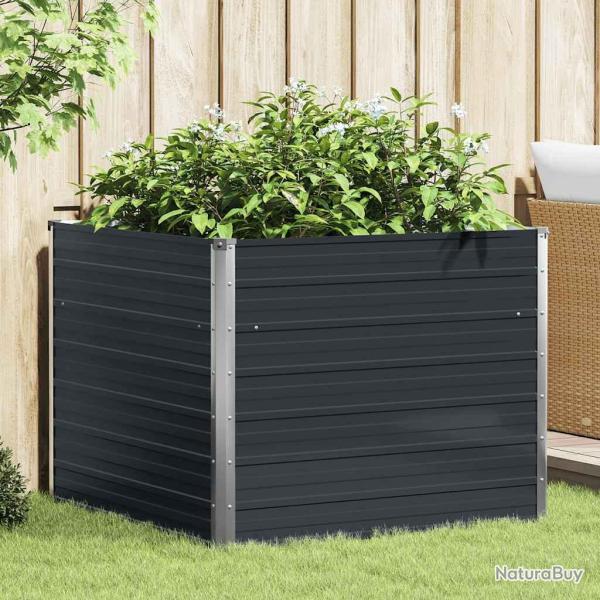 Jardini�re sur�lev�e Anthracite 100x100x77 cm Acier galvanis�