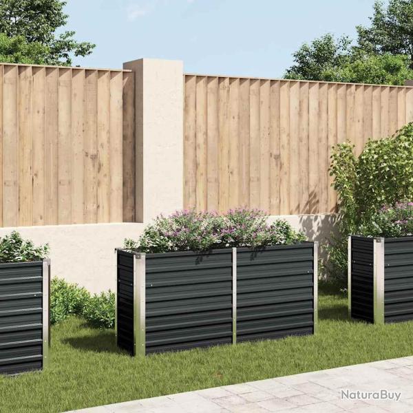 Lit sur�lev� de Anthracite 160x40x77 cm Acier galvanis�