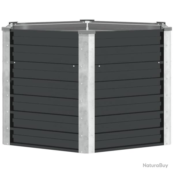 Lit sur�lev� de Anthracite 129x129x77 cm Acier galvanis�