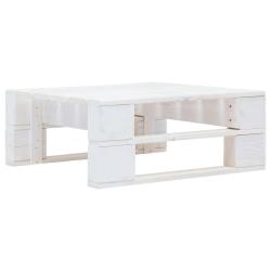 Repose-pied palette de bois blanc