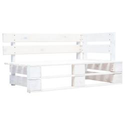 Banc d'angle palette de bois blanc