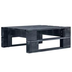 Repose-pied palette de bois noir