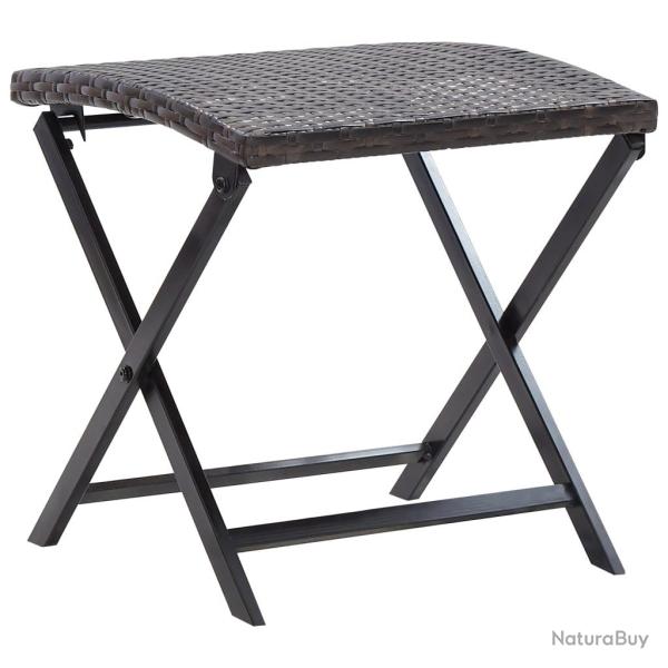 Tabouret pliable R�sine tress�e Marron