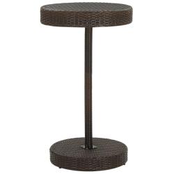 Table de Marron 60,5x106 cm R&eacute;sine tress&eacute;e