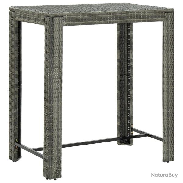 Table de bar de Gris 100x60,5x110,5 cm R�sine tress�e