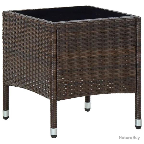 Table de Marron 40x40x45 cm R�sine tress�e