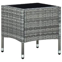 Table de Gris 40x40x45 cm R&eacute;sine tress&eacute;e