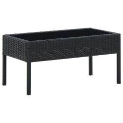 Table de Noir 75x40x37 cm R&eacute;sine tress&eacute;e