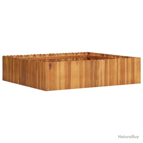 Lit sur�lev� de 100x100x25 cm Bois massif d'acacia