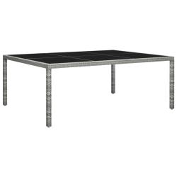 Table &agrave; manger d'ext&eacute;rieur Gris 200x150x74 cm R&eacute;sine tress&eacute;e