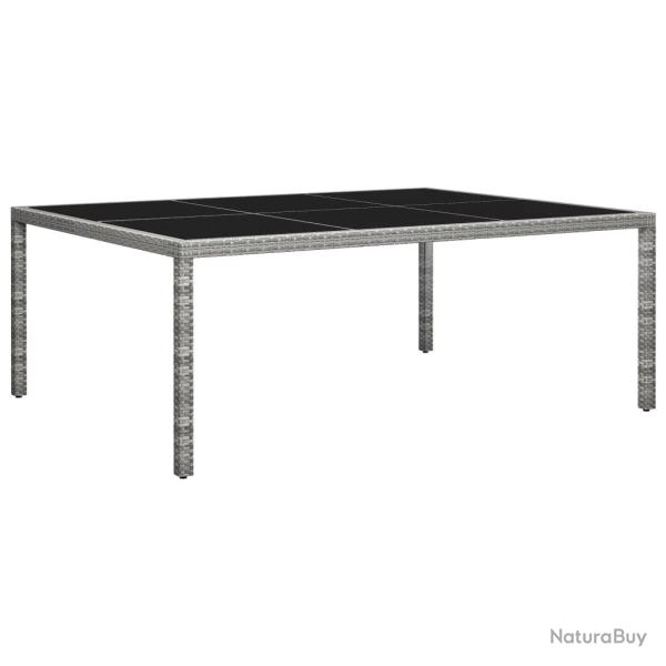 Table � manger d'ext�rieur Gris 200x150x74 cm R�sine tress�e
