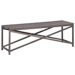 Banc de 120 cm R&eacute;sine tress&eacute;e Gris