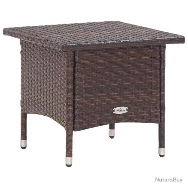 Table � th� Marron 50x50x47 cm R�sine tress�e