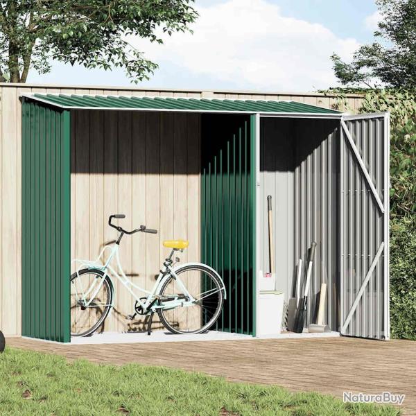 Abri � bois de Vert 245x98x159 cm Acier galvanis�