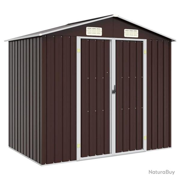 Abri de Marron 205x129x183 cm M�tal galvanis�