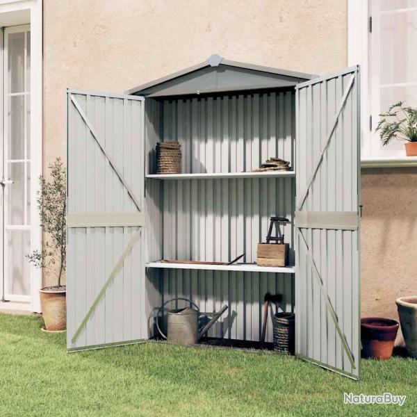 Abri de Gris 116x45x175 cm Acier galvanis�