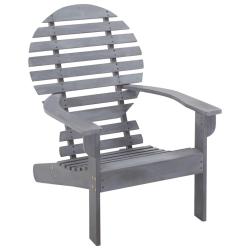 Chaise Adirondack Bois d'acacia massif Gris