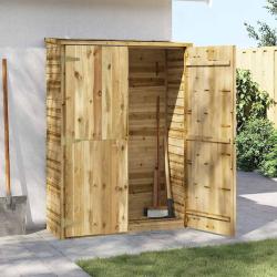 Abri &agrave; outils de 123x50x171 cm Pin&egrave;de impr&eacute;gn&eacute;e