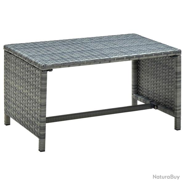 Table basse Anthracite 70x40x38 cm R�sine tress�e