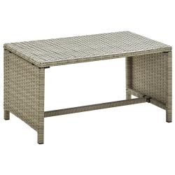 Table basse beige 70x40x38 cm r&eacute;sine tress&eacute;e
