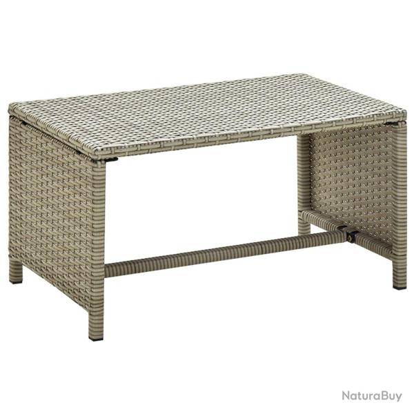 Table basse beige 70x40x38 cm r�sine tress�e