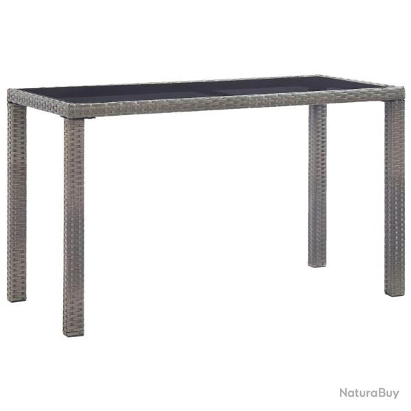 Table de Anthracite 123x60x74 cm R�sine tress�e