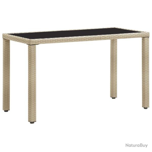 Table de Beige 123x60x74 cm R�sine tress�e