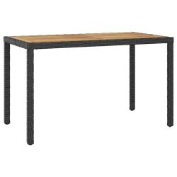 Table de Noir et marron 123x60x74cm Bois d'acacia solide