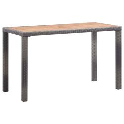 Table de Anthracite et marron 123x60x74 cm Bois d'acacia